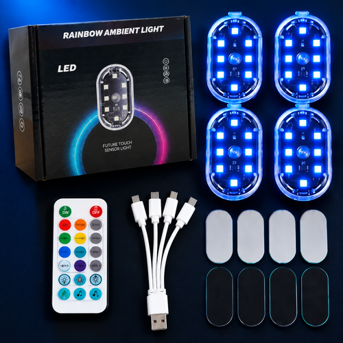 Wireless Car Interior Ambient Lights with Remote
