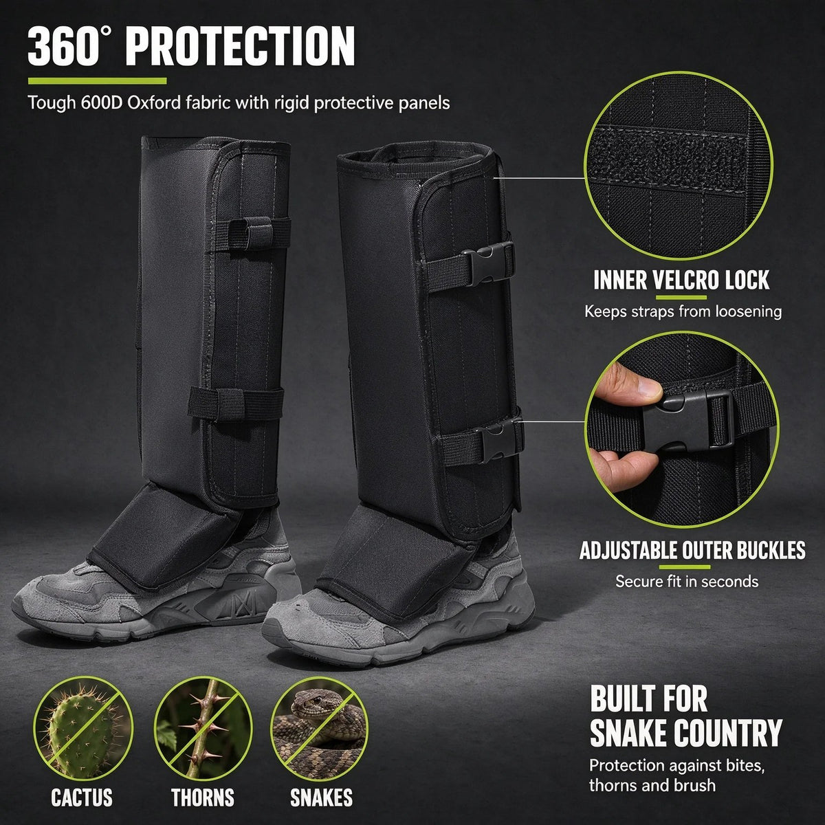 Snake & Thorn Protection Gaiters – Built for the Wild 🥾