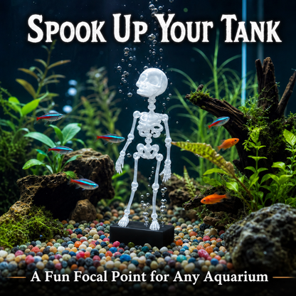 💀Skeleton Aquarium Ornament with Air Bubbler