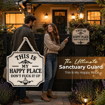 ⚡Last Day 49% OFF-Vintage Statement Metal Sign, 'This Is My Happy Place Don't It up'