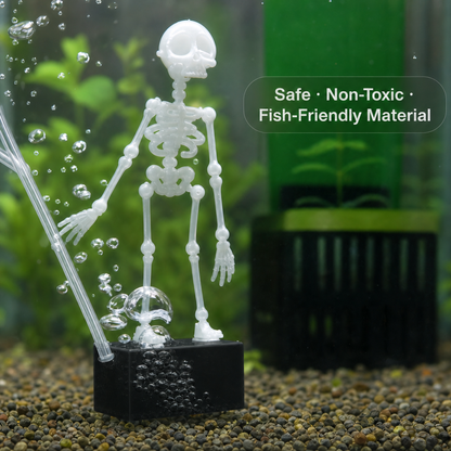 💀Skeleton Aquarium Ornament with Air Bubbler