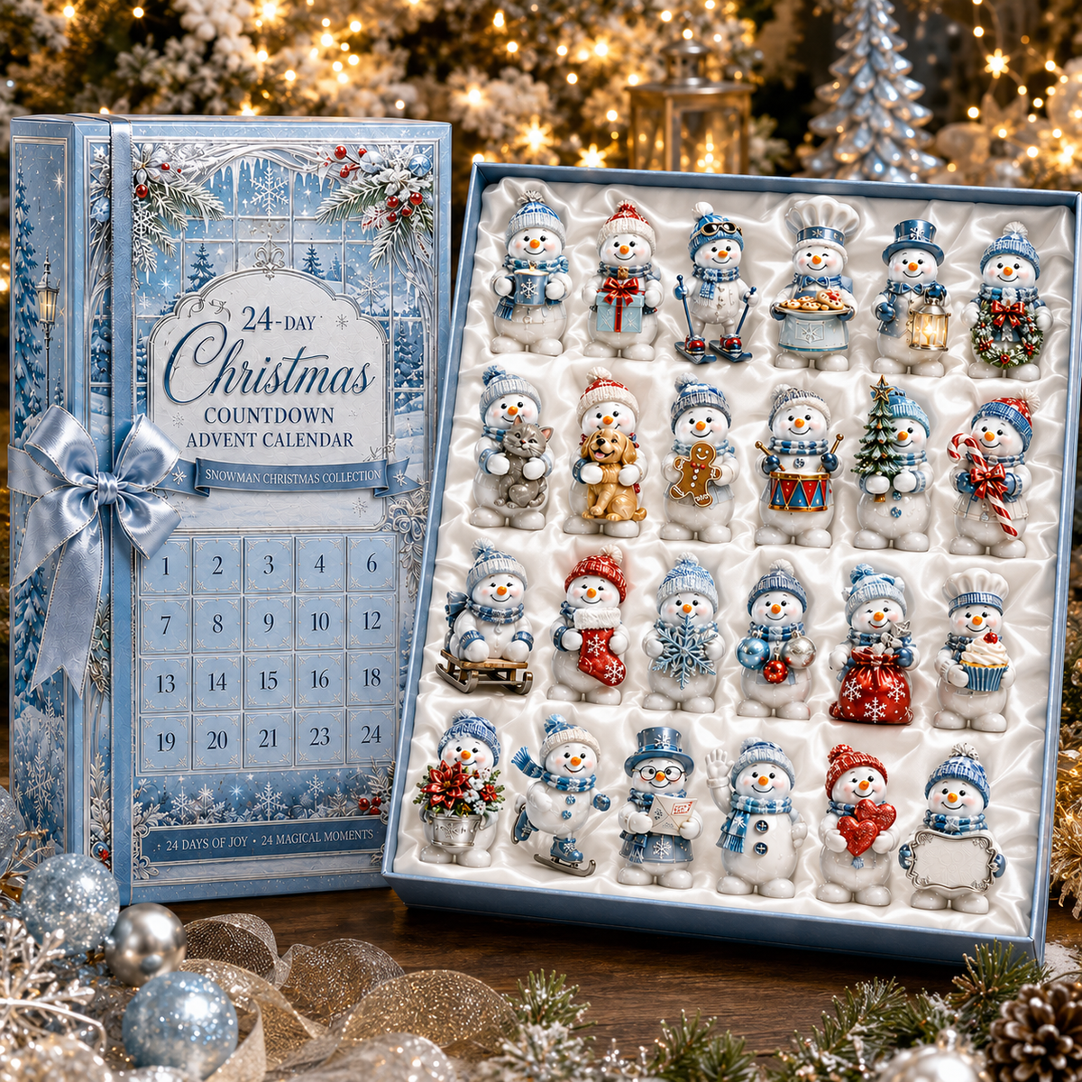 24-day Snowman Christmas Advent Calendar with the complete snowman collection