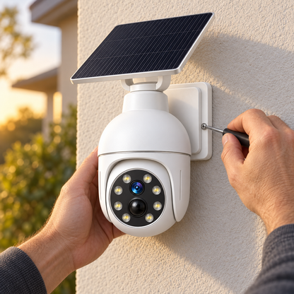 ⏰Sale 49% OFF - Solar-Powered Simulated Surveillance Camera Street Light