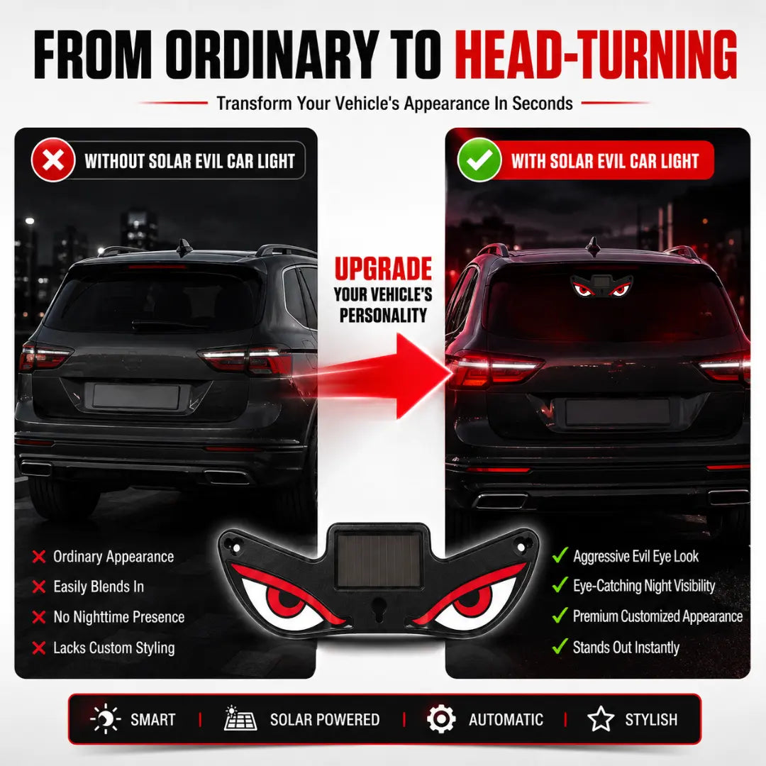 Solar Evil Warning Car Light