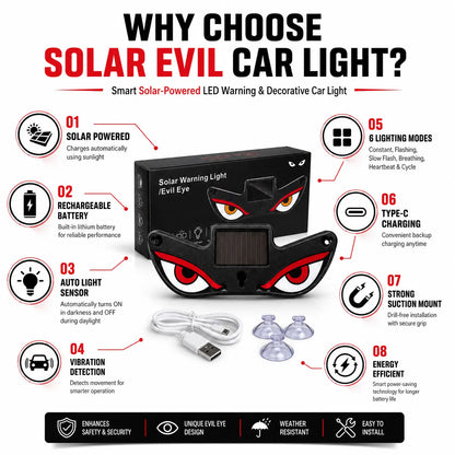 Solar Evil Warning Car Light